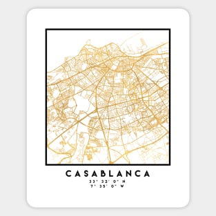 CASABLANCA MOROCCO CITY STREET MAP ART Sticker